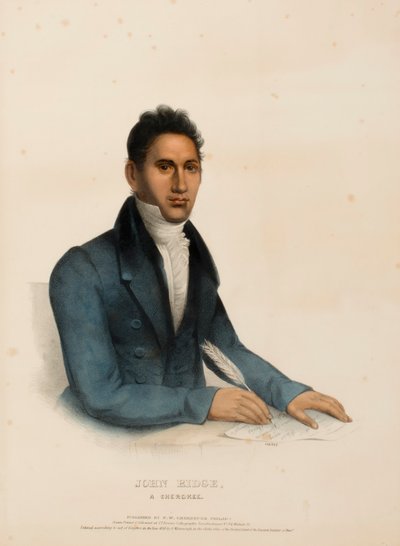 JOHN RIDGE, UN CHEROKEE., da Storia delle tribù indiane del Nord America da Charles Bird King