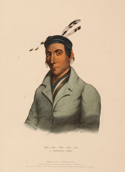 KA-TA-WA-BE-DA. Un capo CHIPPEWAY, da Storia delle tribù indiane dell