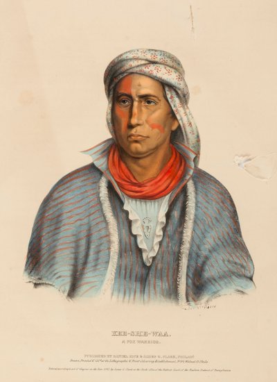 KEE-SHE-WAA. Un guerriero di volpe, da Storia delle tribù indiane dell