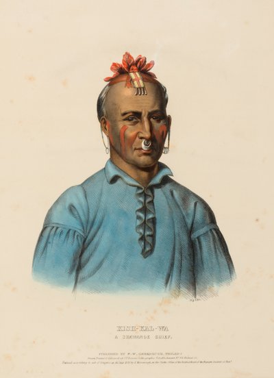 KISH-KAL-WA. Un capo SHAWANOE, da Storia delle tribù indiane del Nord America. da Charles Bird King