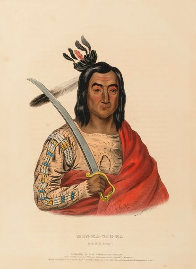 MON-KA-USH-KA. Un capo SIOUX, da Storia delle tribù indiane dell