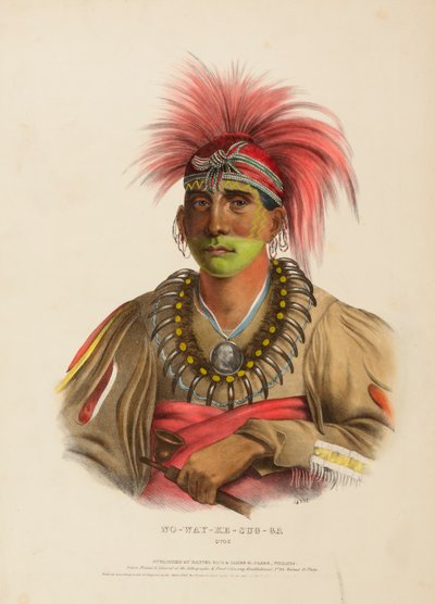 NO-WAY-KE-SUG-GA. OTOE., da Storia delle tribù indiane del Nord America da Charles Bird King
