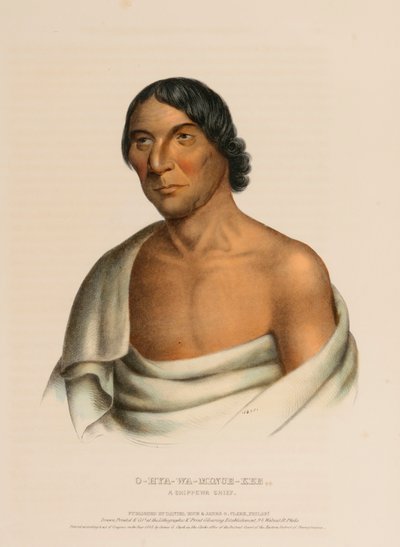 O-HYA-WA-MINCE-KEE, UN CHIEVO CHIPPEWA, da Storia delle tribù indiane del Nord America. da Charles Bird King