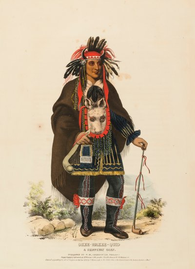 OKEE-MAKEE-QUID. Un capo CHIPPEWAY, da Storia delle tribù indiane dell