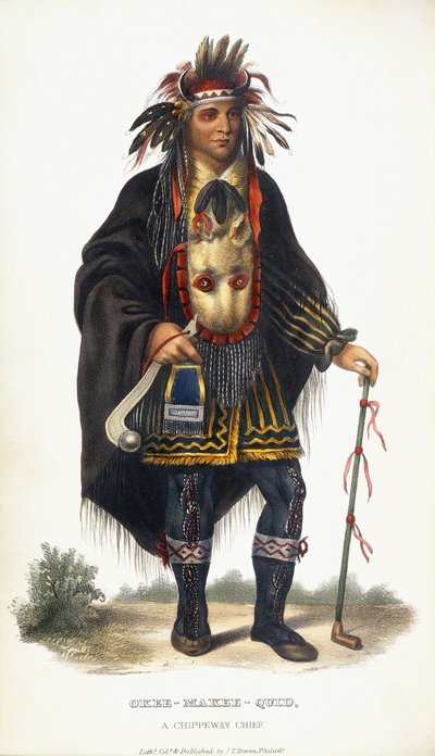 Okee-Makee-Quid, un capo Chippeway da Charles Bird King
