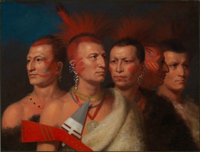 Giovane Omahaw, Aquila di Guerra, Piccolo Missouri e Pawnees, 1821 da Charles Bird King