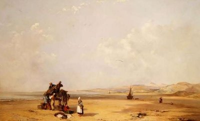 Pescatori che Scaricano il Loro Pescato sulla Spiaggia di Cardigan Bay da Charles Branwhite