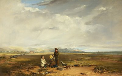 Paesaggio con sportivo e compagni, possibilmente 1842 da Charles Branwhite