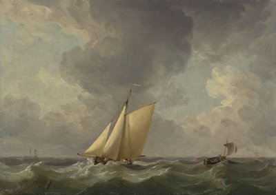 Un cutter in forte brezza da Charles Brooking
