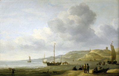 Scena sulla riva vicino a Scheveningen da Charles Brooking