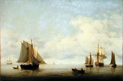 Paesaggio Marino con Navi da Charles Brooking