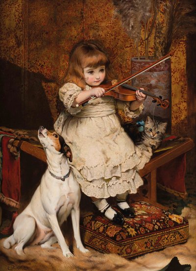 Il piccolo violinista, 1887 da Charles Burton Barber