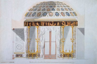 Progetto per il mobile Jasper nel padiglione Agate a Tsarskoye Selo da Charles Cameron
