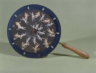 Il Fenachistoscopio con una carta di design cherubino, 1835 da Charles Chevalier