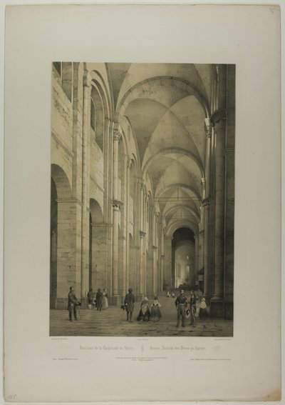 Interno della Cattedrale di Speyer, tavola undici da Allemande da Charles Claude Bachelier