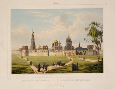 Veduta del Convento di Novodevichy a Mosca, 1840s da Charles Claude Bachelier