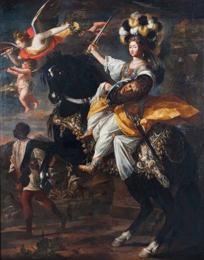 Cristina Maria di Francia 1606-1663, Duchessa di Savoia, come Minerva, ca 1663 da Charles Claude Dauphin
