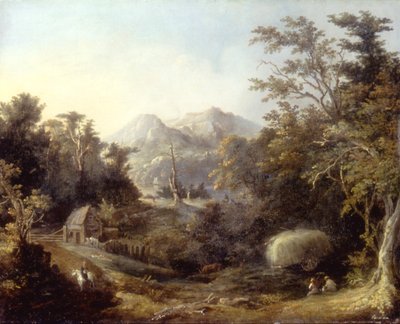 Paesaggio con fattoria e montagne, 1832 da Charles Codman