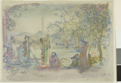Scena su un lago al mattino da Charles Edward Conder