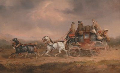 Carrozze postali sulla strada: la posta reale Louth-Londra in corsa da Charles Cooper Henderson