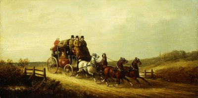 La posta reale da Londra a Brighton sulla strada aperta da Charles Cooper Henderson