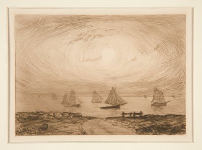 Barche al chiaro di luna da Charles Cottet