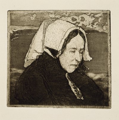 Donna anziana di Oeussant da Charles Cottet