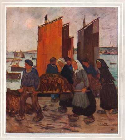 Pescatori Bretoni Sbarcano Goemon, c1903 da Charles Cottet