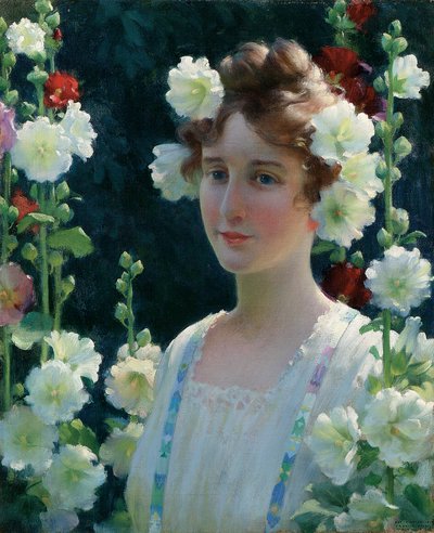 Tra gli alcea da Charles Courtney Curran
