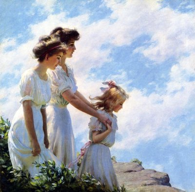 Sulla scogliera da Charles Courtney Curran