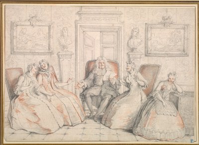 Trissotin che legge a Philaminte, Bélise e Armande, probabilmente c1725-1726 da Charles Coypel