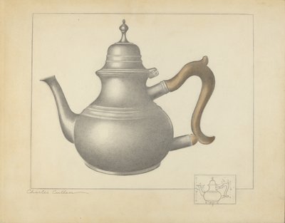 Teiera di peltro da Charles Cullen