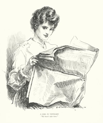 Una ragazza a Tipperary, "Il mio cuore è proprio lì" da Charles Dana Gibson
