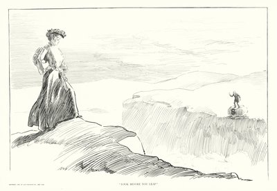 "Guarda prima di saltare" da Charles Dana Gibson