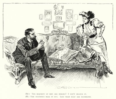 Gli uomini sono eroi - meno della metà sono scapoli da Charles Dana Gibson