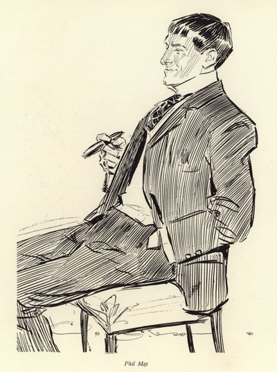 Phil May, ritratto da Charles Dana Gibson