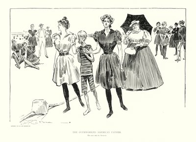 Il padre americano sovraccarico di lavoro da Charles Dana Gibson