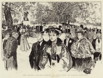 La stagione, parata della chiesa a Hyde Park la domenica mattina da Charles Dana Gibson