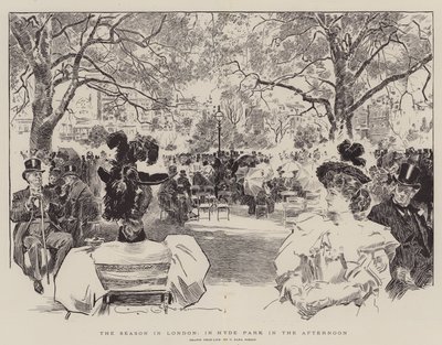 La stagione a Londra, a Hyde Park nel pomeriggio da Charles Dana Gibson