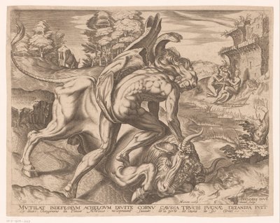 Ercole doma il toro di Creta da Charles David