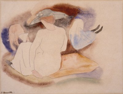 (Donna con cappello e 2 figure) da Charles Demuth