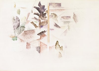 Bermuda, alberi e architettura, c.1917 da Charles Demuth