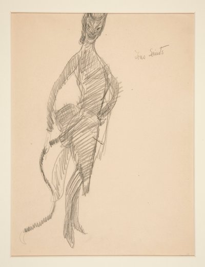 Disegno di costume: Diavolo come signora da Charles Demuth