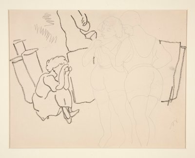 Quattro figure sulla spiaggia, probabilmente a Provincetown da Charles Demuth
