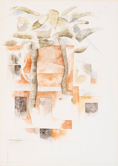 Case viste attraverso gli alberi, 1918 da Charles Demuth