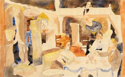 Lulu e Alva Schoen a pranzo, 1918 da Charles Demuth