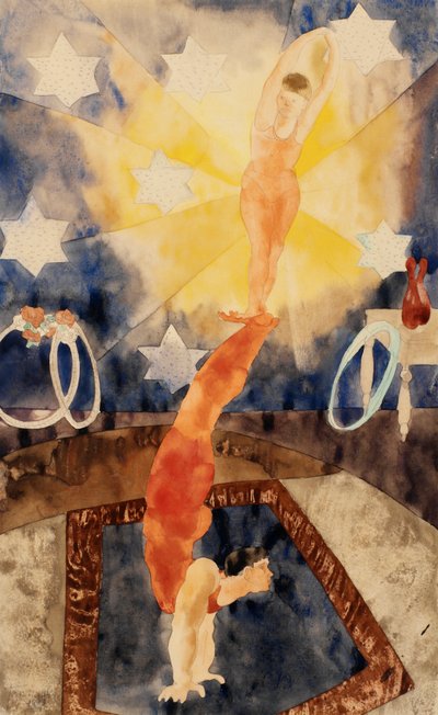 Due acrobati in calzamaglia rossa da Charles Demuth