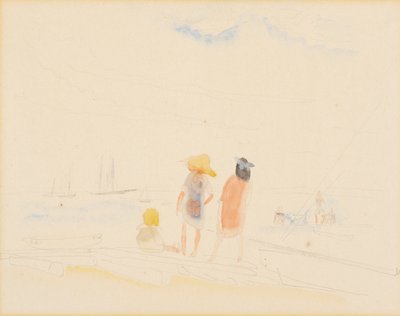 Due donne e bambino sulla spiaggia da Charles Demuth