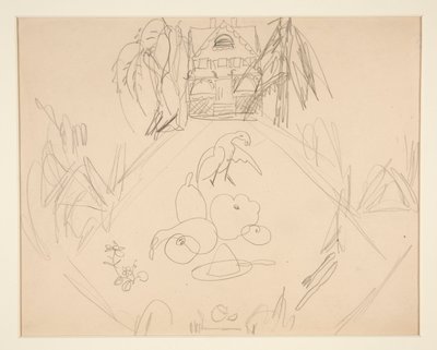 Senza titolo [colombe, frutta, verdura, casa, note scritte] da Charles Demuth
