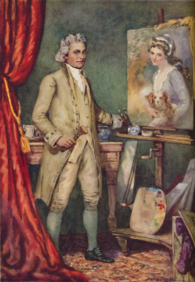 George Romney - Al lavoro su un quadro del suo modello preferito da Charles Dudley Tennant